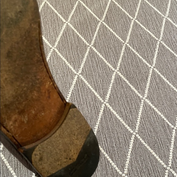 Vintage Salvatore Ferragamo Woven cognac Loafers with Silver Ferragamo buckle - Picture 16 of 16